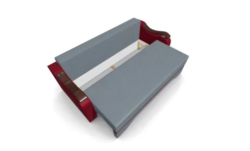 Canapea Extensibila Sally Mini, Gri albastrui/Rosu