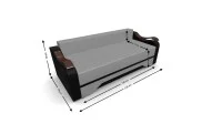 Canapea Extensibila Sally Mini, Gri/Negru 4