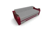 Canapea Extensibila Sally Mini, Gri deschis/Rosu 5