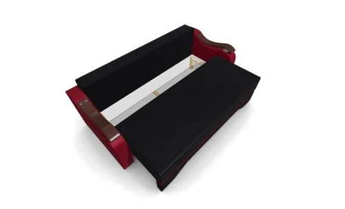 Canapea Extensibila Sally Mini, Negru/Rosu