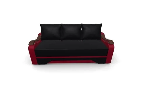 Canapea Extensibila Sally Mini, Negru/Rosu
