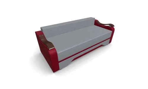 Canapea Extensibila Sally Mini, Gri/Rosu