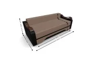 Canapea Extensibila Sally Mini, Maro/Negru 4
