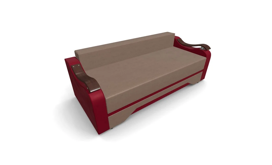 Canapea Extensibila Sally Mini, Maro/Rosu 5