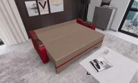Canapea Extensibila Sally Mini, Maro/Rosu 3