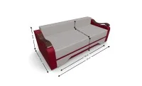 Canapea Extensibila Sally Mini, Crem/Rosu 4