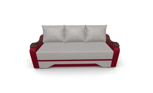 Canapea Extensibila Sally Mini, Crem/Rosu