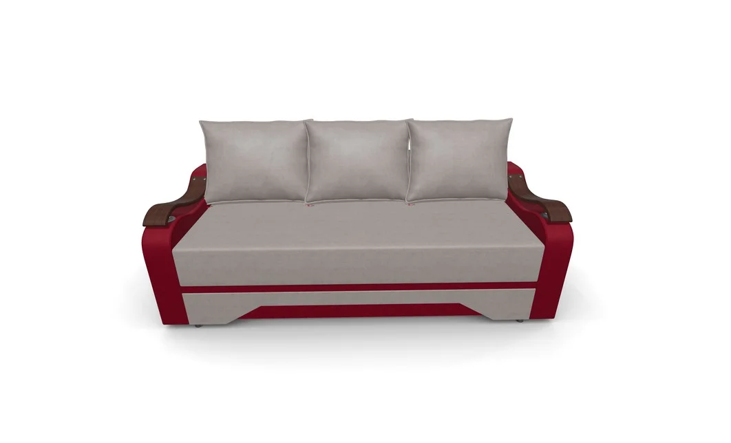 Canapea Extensibila Sally Mini, Bej/Rosu 6