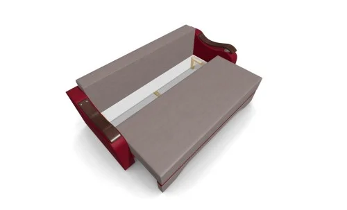 Canapea Extensibila Sally Mini, Maro deshis/Rosu