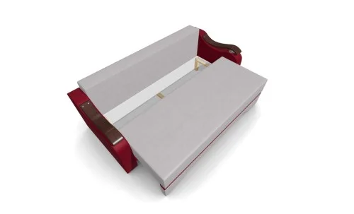 Canapea Extensibila Sally Mini, Crem/Rosu