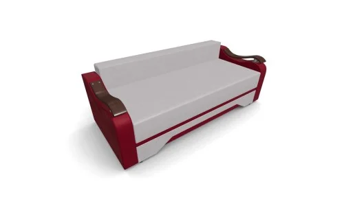 Canapea Extensibila Sally Mini, Crem/Rosu