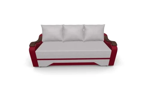 Canapea Extensibila Sally Mini, Crem/Rosu
