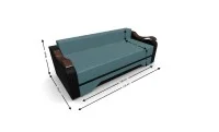 Canapea Extensibila Sally Mini, Albastru marin/Negru 4