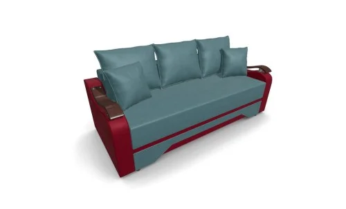 Canapea Extensibila Sally Mini, Albastru marin/Rosu