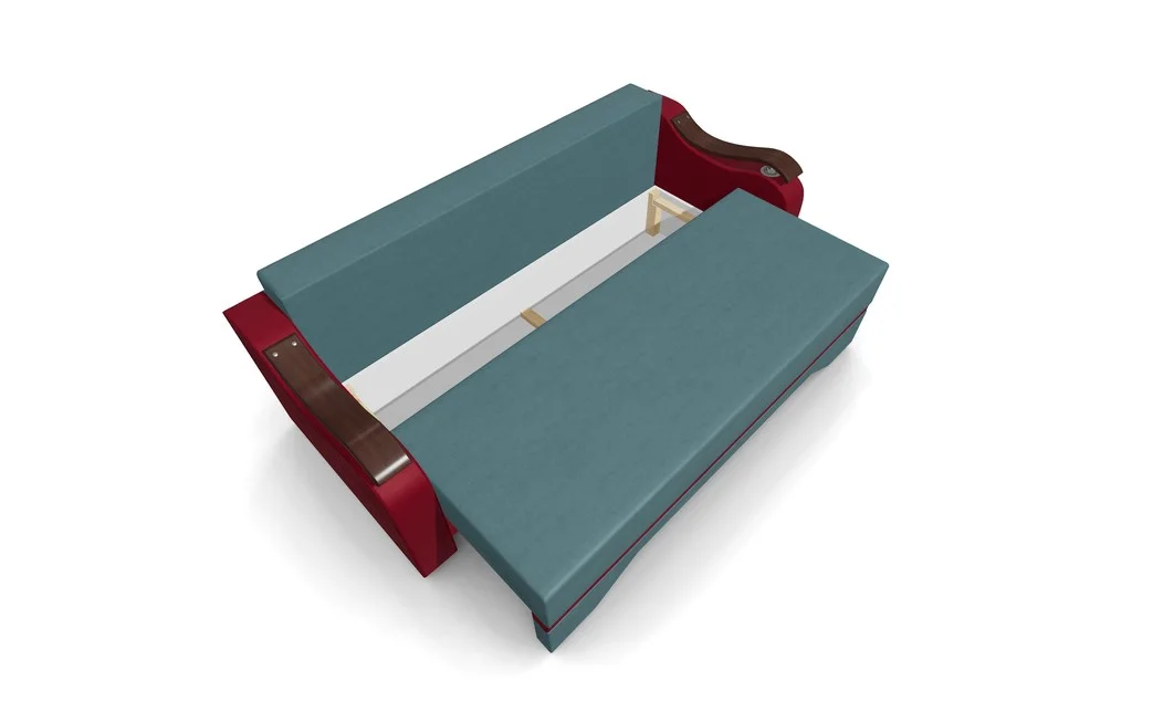 Canapea Extensibila Sally Mini, Albastru marin/Rosu 8