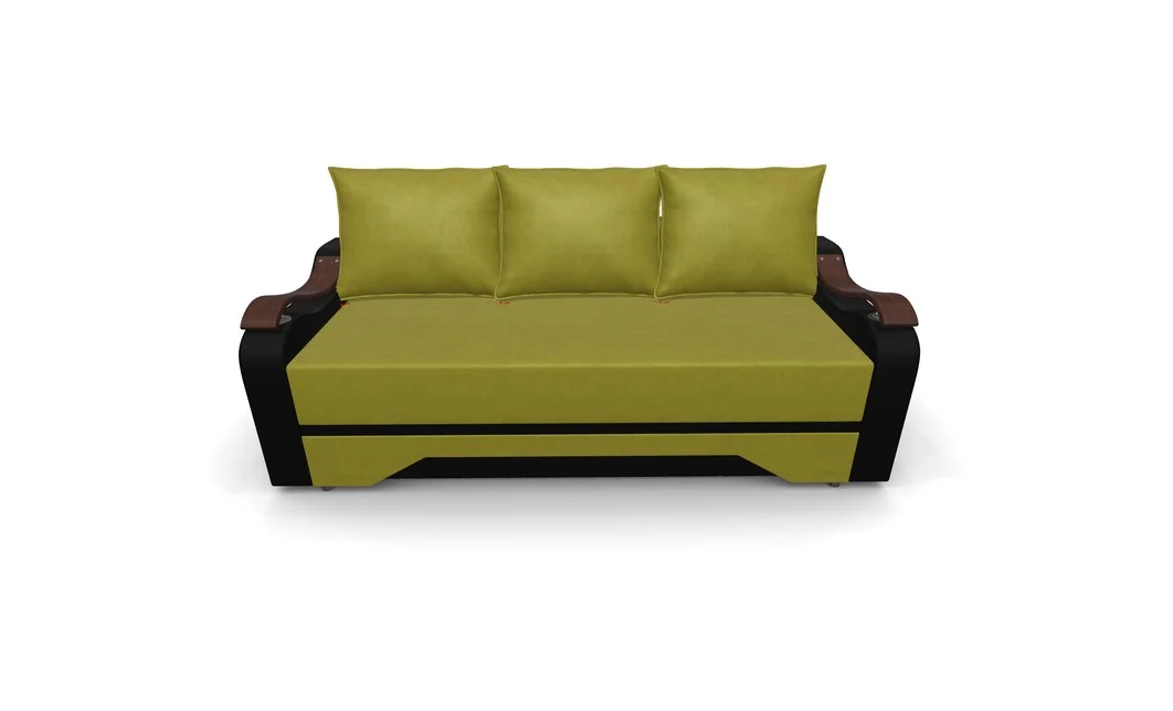 Canapea Extensibila Sally Mini, Verde masliniu/Negru 7