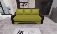 Canapea Extensibila Sally Mini, Verde masliniu/Negru