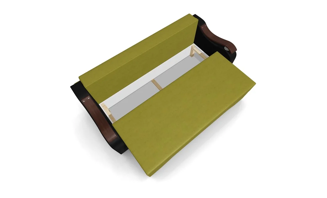 Canapea Extensibila Sally Mini, Verde masliniu/Negru 5