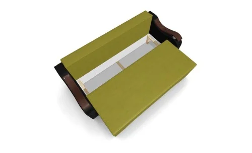 Canapea Extensibila Sally Mini, Verde masliniu/Negru