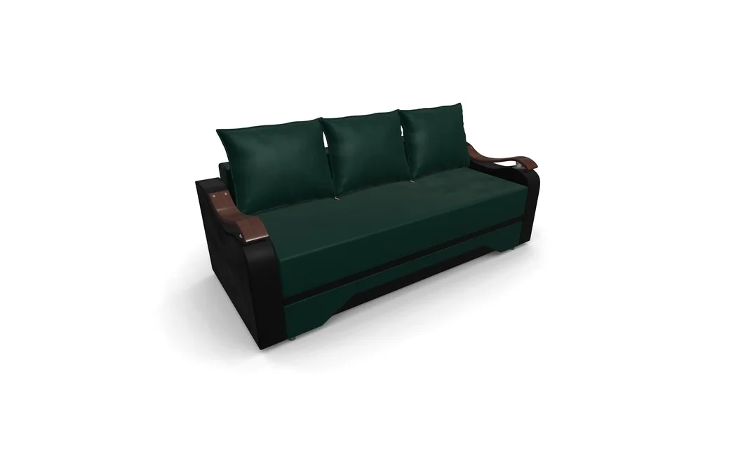 Canapea Extensibila Sally Mini, Verde/Negru 6