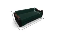 Canapea Extensibila Sally Mini, Verde/Negru 4