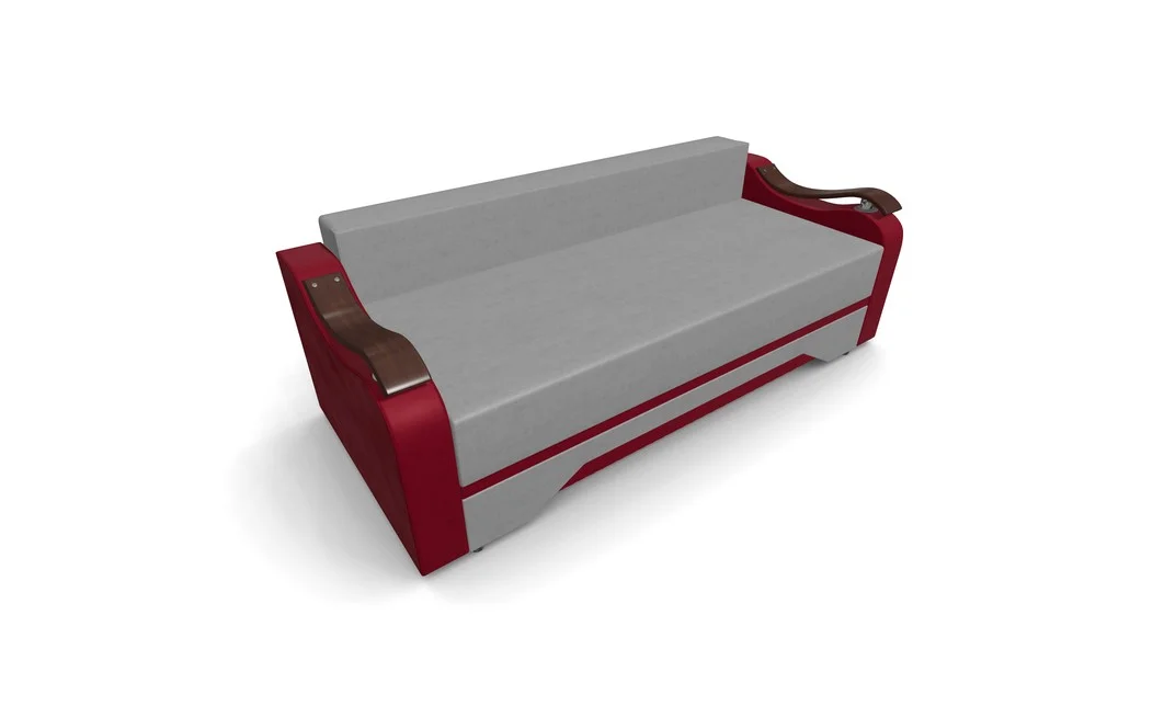 Canapea Extensibila Sally Mini, Gri deschis/Rosu 8