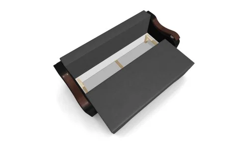 Canapea Extensibila Sally Mini, Gri inchis/Rosu