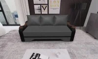 Canapea Extensibila Sally Mini, Gri inchis/Rosu