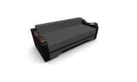 Canapea Extensibila Sally Mini, Gri inchis/Rosu 7
