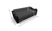 Canapea Extensibila Sally Mini, Gri inchis/Rosu 4
