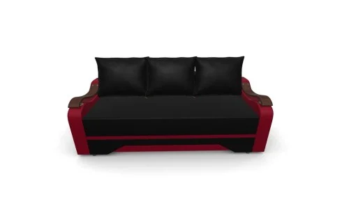 Canapea Extensibila Sally Mini, Negru/Rosu