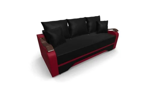 Canapea Extensibila Sally Mini, Negru/Rosu