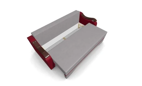 Canapea Extensibila Sally Mini, Bej/Rosu