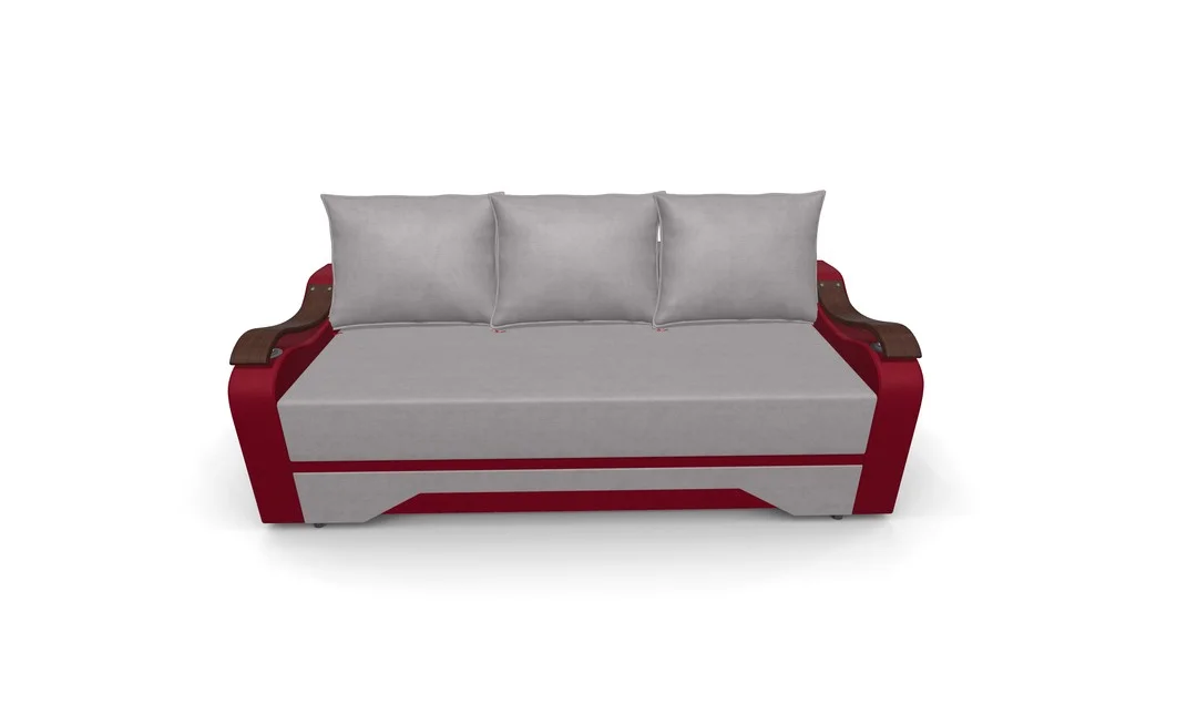Canapea Extensibila Sally Mini, Bej/Rosu 7