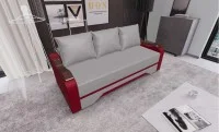 Canapea Extensibila Sally Mini, Bej/Rosu 2