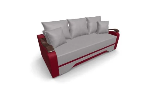 Canapea Extensibila Sally Mini, Bej/Rosu