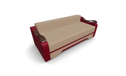 Canapea Extensibila Sally Mini, Maro deschis/Rosu