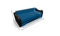 Canapea Extensibila Sally Mini, Turquaz/Negru 4