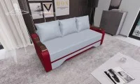 Canapea Extensibila Sally Mini, Argintiu/Rosu 3