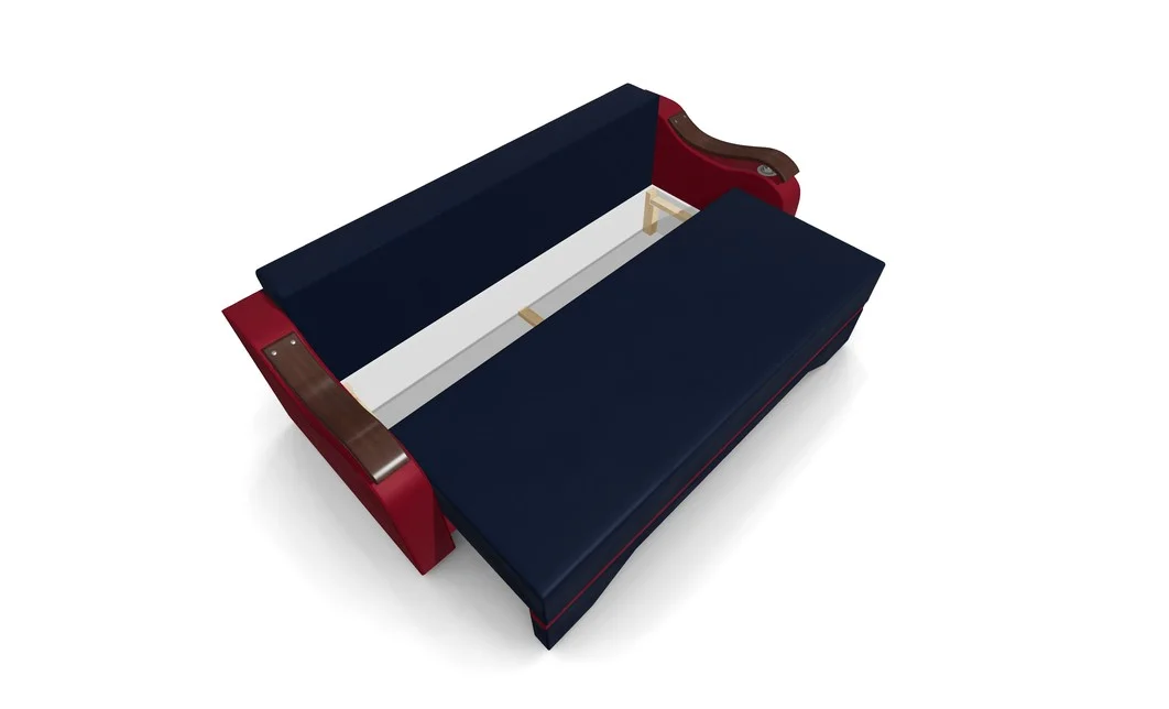 Canapea Extensibila Sally Mini, Albastru inchis/Rosu 8