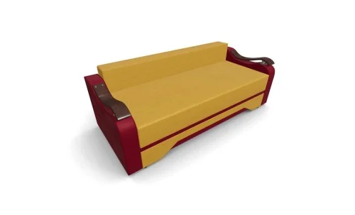 Canapea Extensibila Sally Mini, Galben/Rosu