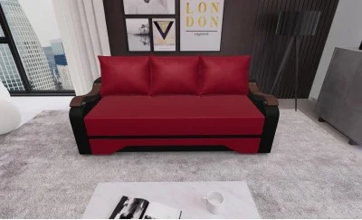 Canapea Extensibila Sally Mini, Rosu/Negru