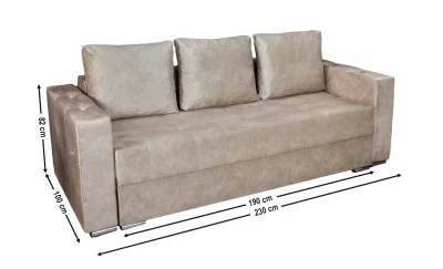 Canapea Extensibilă Vegas Bonell Mini, Bej deschis