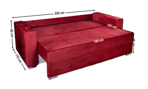 Canapea Extensibilă Vegas Bonell Max, Rosu