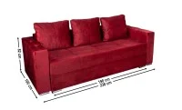 Canapea Extensibilă Vegas Bonell Mini, Rosu 2