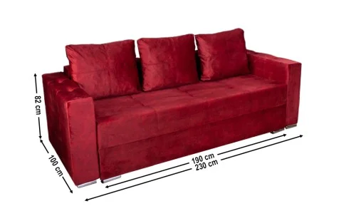 Canapea Extensibilă Vegas Bonell Mini, Rosu