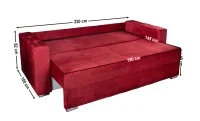 Canapea Extensibilă Vegas Bonell Mini, Rosu 4