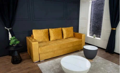 Canapea Extensibilă Vegas Memory Mini, Mustar