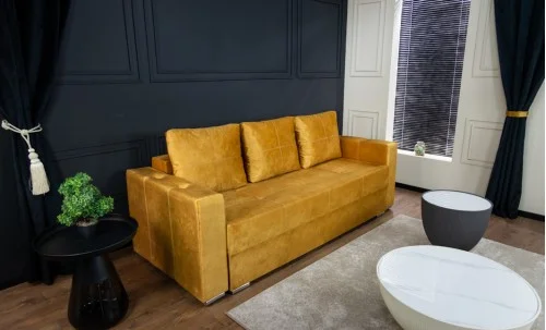 Canapea Extensibilă Vegas Memory Mini, Mustar