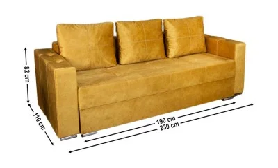 Canapea Extensibilă Vegas Bonell Max, Mustar